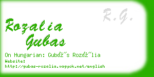 rozalia gubas business card